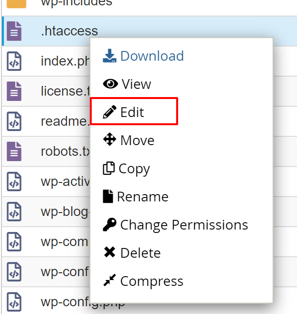 file .htaccess cpanel