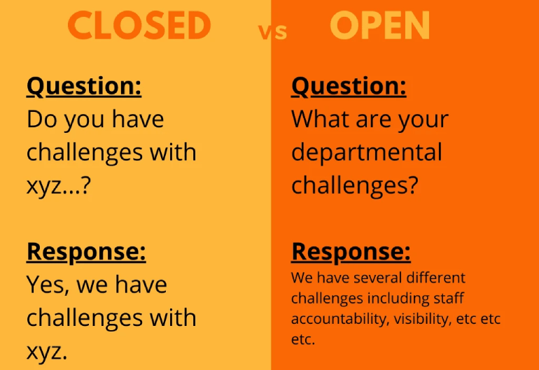 Open vs closed ended questions